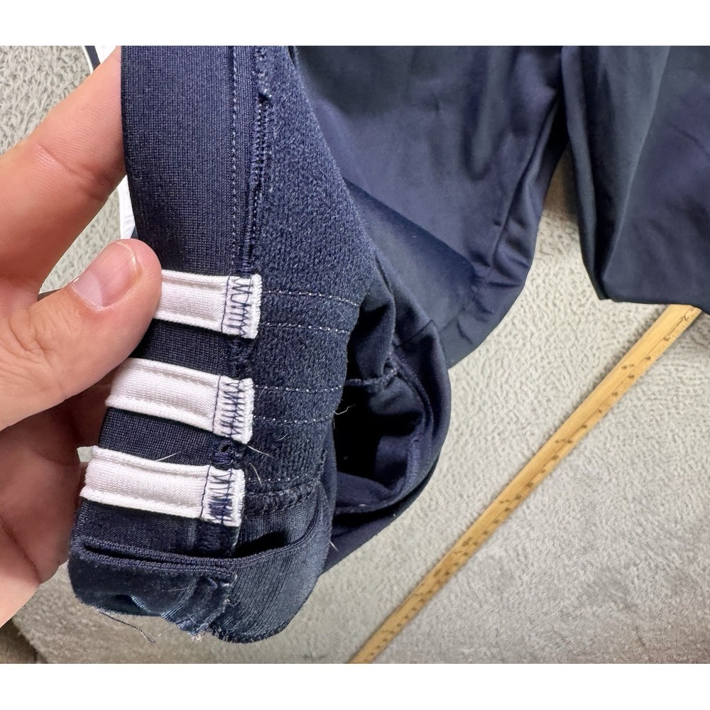 Adidas Breakaway Snap Pants Mens XL Blue Trefoil Striped Baggy Hemmed 36x24 - Picture 6 of 12